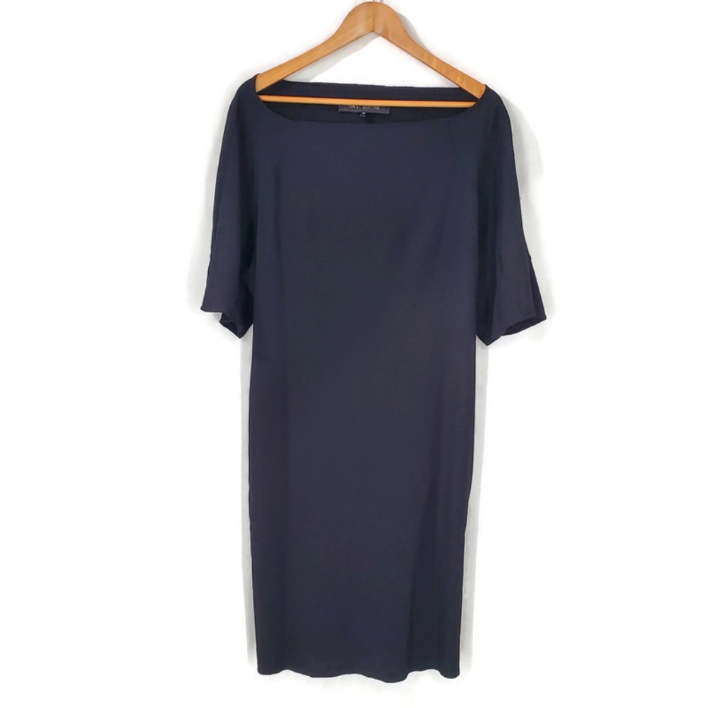 Ter Et Bantine Black Lagenlook Minimalist Dress Size 48 US Size 12 Quiet Luxury